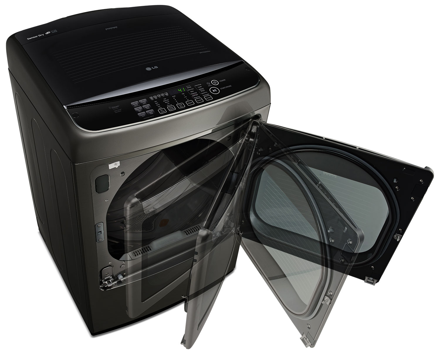 LG Appliances Black Stainless Steel Electric Dryer (7.3 Cu. Ft.) DLEY1901KE Leon's
