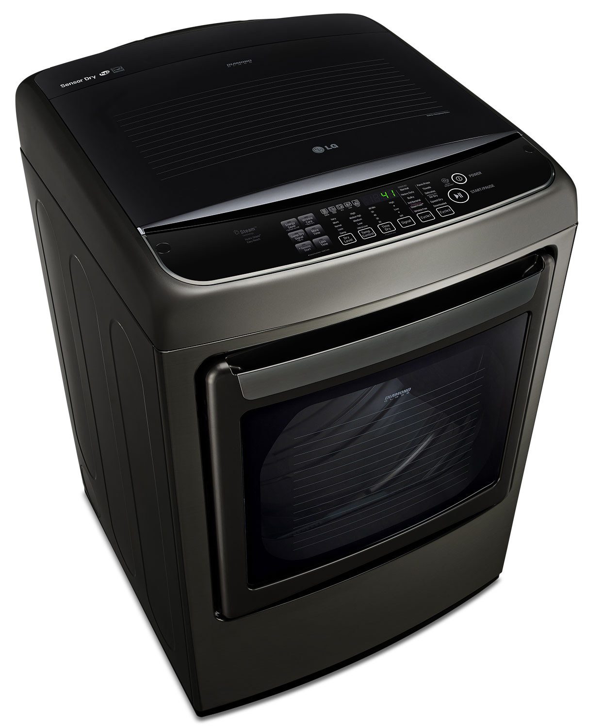 LG Appliances Black Stainless Steel Electric Dryer (7.3 Cu. Ft Lg Dryer Black Stainless Steel
