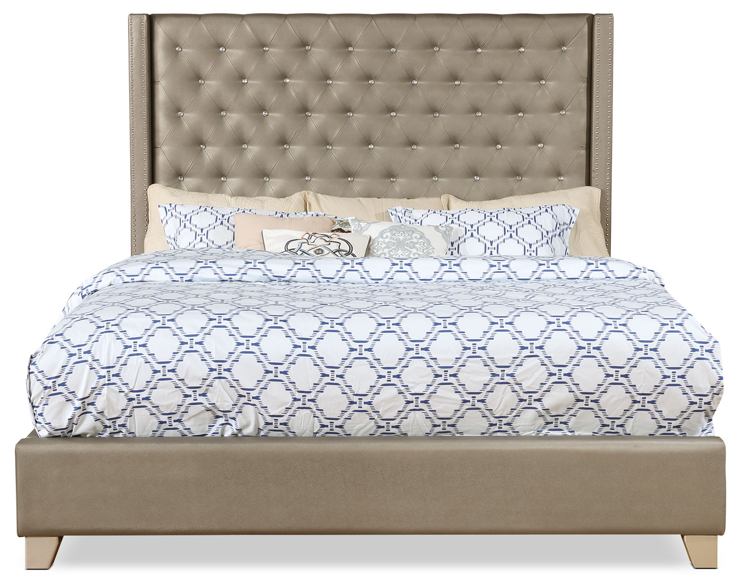 Diva Faux Leather King Bed The Brick