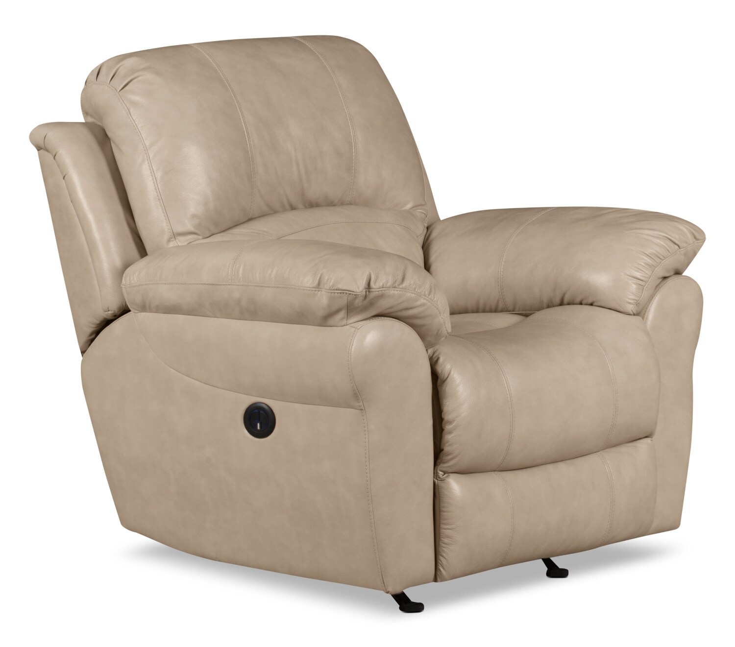Chairs | The Brick - Kobe Genuine Leather Power Reclining Chair â€“ Stone