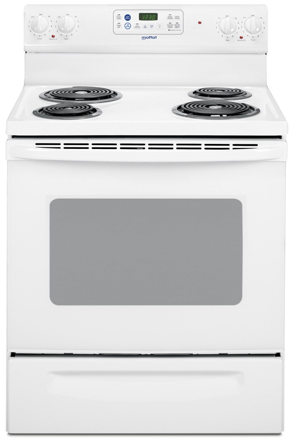Moffat 30" Free Standing Self Clean Electric Range White The Brick