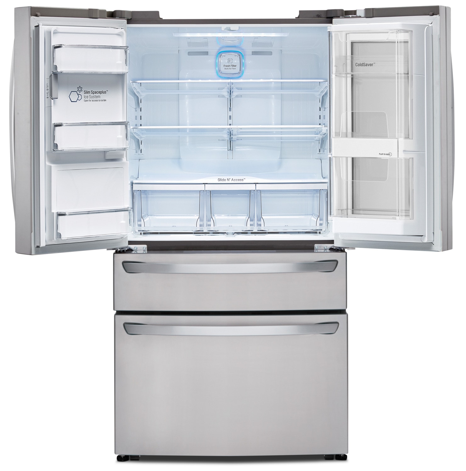 Lg Cu Ft French Door Refrigerator With Instaview Door In Door Lmxs S The Brick