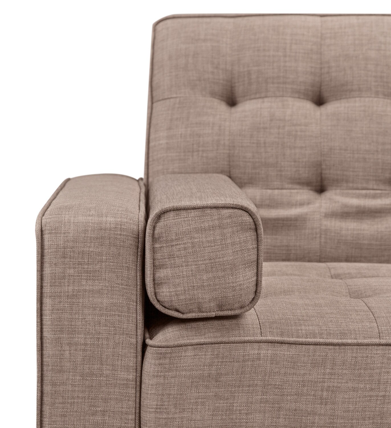 Avery LinenLook Fabric Futon Grey The Brick