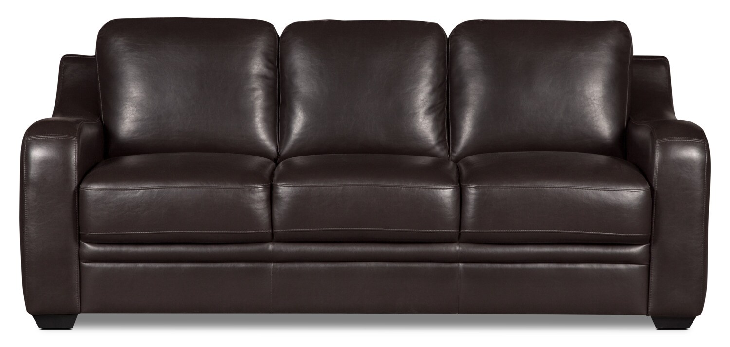 Benson LeatherLook Fabric Sofa Brown The Brick