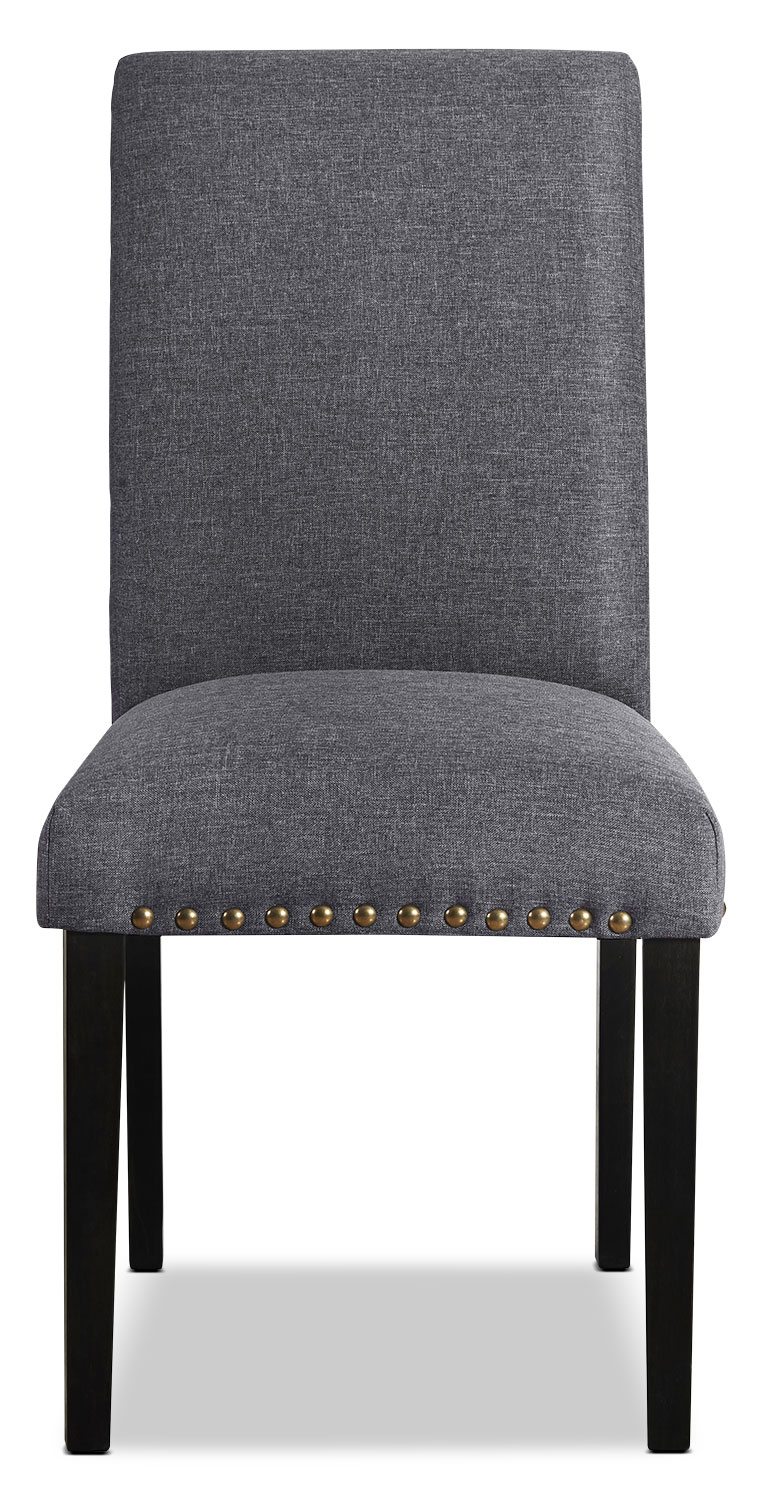 York Studded Dining Chair, Set of 2 Grey The Brick