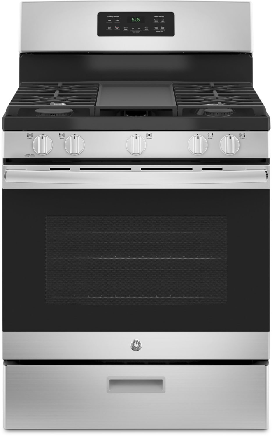 GE 5.0 Cu. Ft. Freestanding SteamClean Gas Range JCGBS66SEKSS The