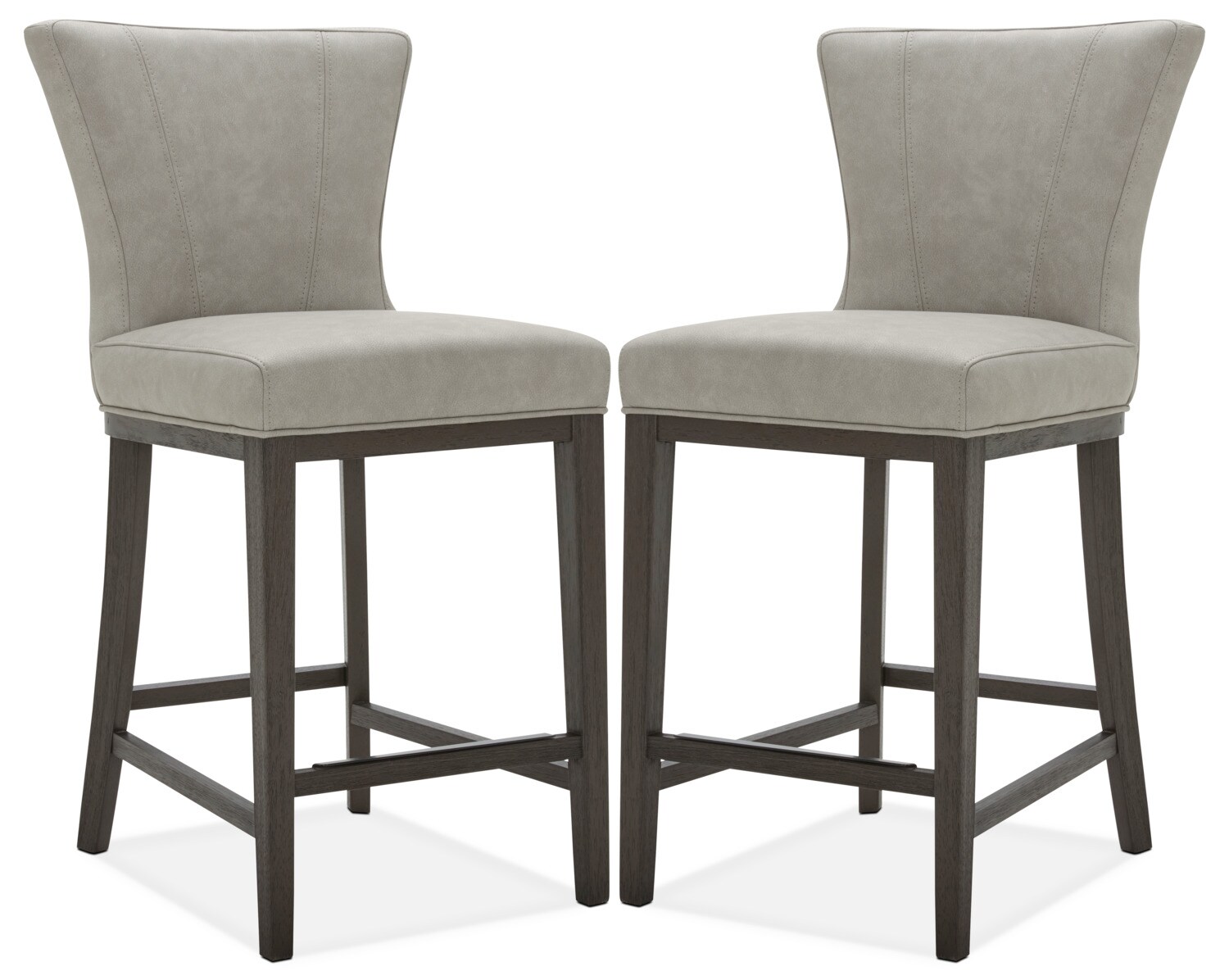 Quinn CounterHeight Stool, Set of 2 Taupe The Brick