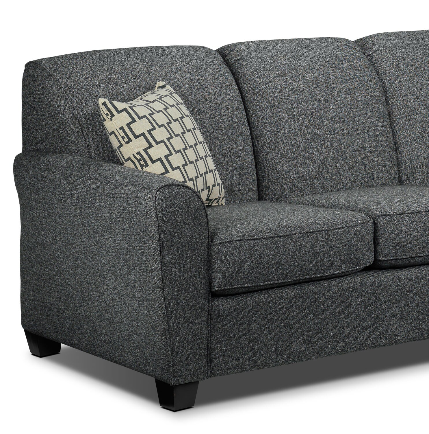 Ashby Chaise Sofa Grey Leon's