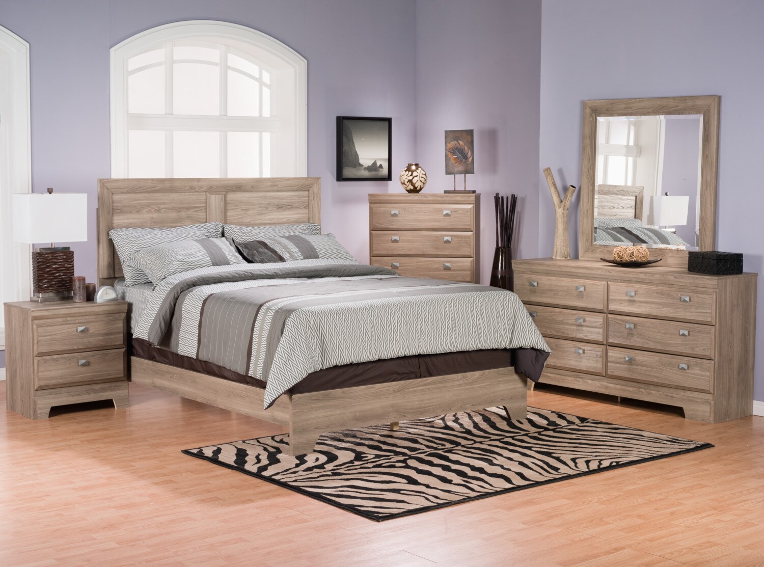 Yorkdale Light Queen Panel Bed | The Brick