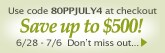 Save up to $500  - click for details...