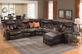 Living Room Furniture-The Colorado Collection-Colorado 4 Pc. Power Sectional (Reverse)