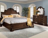 Bedroom Furniture-Monticello Pecan 5 Pc. King Bedroom