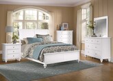 Bedroom Furniture-The Savannah White Collection-Savannah White King Bed