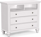 Bedroom Furniture-Savannah White Media Chest