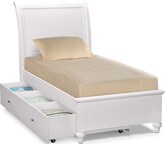Kids Furniture-Savannah White II Twin Bed with Trundle