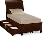 Savannah Cherry II Twin Bed with Trundle