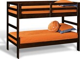 Kids Furniture-Varsity Merlot III Twin Bunk Bed