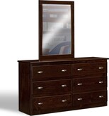 Kids Furniture-Varsity Merlot Dresser & Mirror