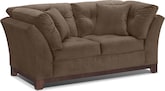 Living Room Furniture-Solace Cocoa Loveseat