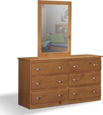 Kids Furniture-Varsity Pine Dresser & Mirror