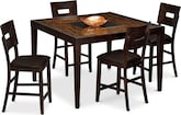 Dining Room Furniture-Cyprus II 5 Pc. Counter-Height Dinette