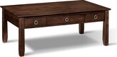 Accent and Occasional Furniture-Arts & Crafts Dark Cocktail Table