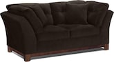 Living Room Furniture-Solace Chocolate Loveseat