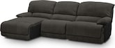 Living Room Furniture-Del Mar II 3 Pc. Power Reclining Sectional (Reverse)