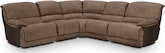 Living Room Furniture-Del Mar 5 Pc. Power Reclining Sectional