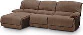 Living Room Furniture-Del Mar 3 Pc. Power Reclining Sectional (Reverse)