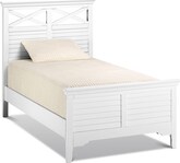 Kids Furniture-Plantation Cove White II Twin Bed