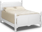 Bedroom Furniture-Plantation Cove White Deluxe Queen Bed