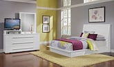 Bedroom Furniture-Dimora White II 5 Pc. Queen Bedroom