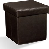 Living Room Furniture-Leigh Folding Cube Ottoman