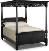 Plantation Cove Black Canopy Queen Bed