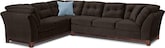 Living Room Furniture-Solace Chocolate II 2 Pc. Sectional