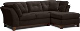Living Room Furniture-Solace Chocolate II 2 Pc. Sectional (Alternate Reverse)