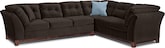 Living Room Furniture-Solace Chocolate II 2 Pc. Sectional (Reverse)