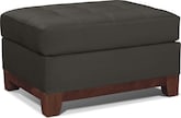 Living Room Furniture-Solace Gray Ottoman