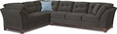 Living Room Furniture-Solace Gray II 2 Pc. Sectional