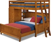 Colorworks Pine II Loft Bed with Full Bed
