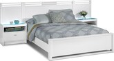Bedroom Furniture-Bally White II Queen Wall Bed