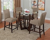 Dining Room Furniture-Alcove Beige II 5 Pc. Dinette