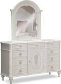 Kids Furniture-Bouquet White Dresser & Mirror