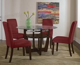 Dining Room Furniture-Alcove Red 5 Pc. Dinette