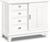 Accent and Occasional Furniture-Plantation Cove White Sliding Door Chest