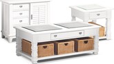Accent and Occasional Furniture-The Plantation Cove White Collection-Plantation Cove White Cocktail Table