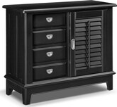 Accent and Occasional Furniture-Plantation Cove Black Sliding Door Chest