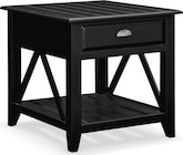 Plantation Cove Coastal Black End Table