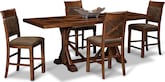 Dining Room Furniture-Austin Walnut 5 Pc. Counter-Height Dinette